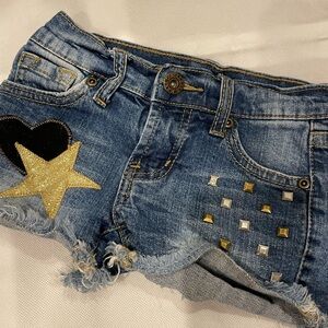 Contraband denim shorts with embellishments and patches 🖤 ⭐️ size 4